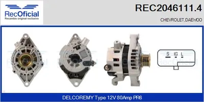 Alternator Daewoo NUBIRA · Daewoo NUBIRA Wagon · Daewoo LEGANZA