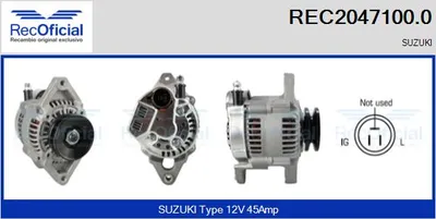 Alternator Suzuki SAMURAI Closed Off-Road Vehicle · Suzuki SJ413 · Suzuki SWIFT I