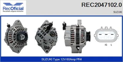 Alternator Suzuki JIMNY Closed Off-Road Vehicle · Suzuki GRAND VITARA I · Suzuki ALTO VI