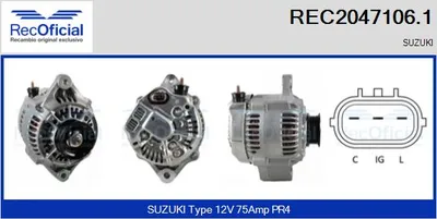 Alternator Suzuki JIMNY Closed Off-Road Vehicle · Suzuki IGNIS I · Suzuki LIANA