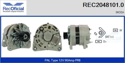 Alternator Skoda FAVORIT · Skoda FELICIA I · Skoda FELICIA I Estate