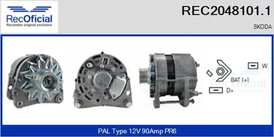 Alternator Skoda FAVORIT · Skoda FELICIA I · Skoda FELICIA I Estate