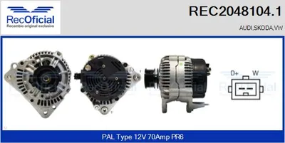 Alternator Audi A3 · Skoda OCTAVIA I · Vw GOLF IV