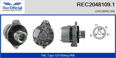 Alternator Opel KADETT D · Opel KADETT E · Opel KADETT E Estate