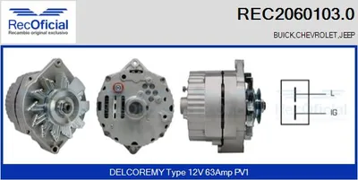 Alternator Buick CENTURY Saloon · Chevrolet MALIBU · Jeep WRANGLER I