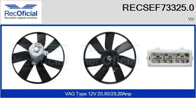 Fan, engine cooling Vw SCIROCCO · Vw PASSAT B2 · Vw PASSAT B3/B4