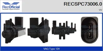 Pressure Converter, exhaust control Vw PHAETON · Vw TOUAREG · Vw MULTIVAN T5