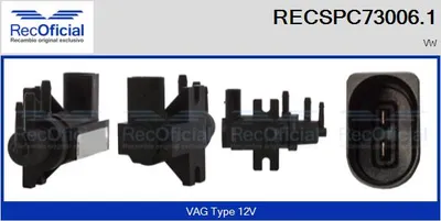 Pressure Converter, exhaust control Vw PHAETON · Vw TOUAREG · Vw MULTIVAN T5