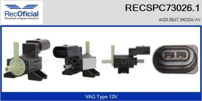 Pressure Converter, exhaust control Vw TOURAN · Audi A3 · Vw GOLF V