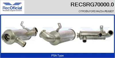 Cooler, exhaust gas recirculation Peugeot 206 Hatchback · Ford FIESTA V · Citroën C3 I