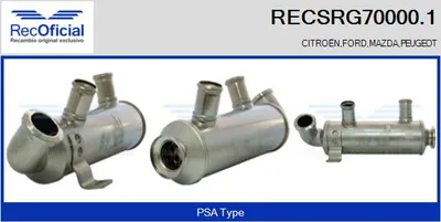 Cooler, exhaust gas recirculation Peugeot 206 Hatchback · Ford FIESTA V · Citroën C3 I