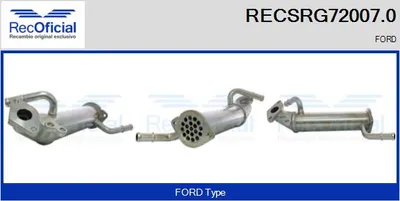 Cooler, exhaust gas recirculation Ford TRANSIT Bus · Ford TRANSIT Van · Ford TRANSIT Platform/Chassis