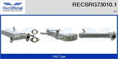 Cooler, exhaust gas recirculation Vw CRAFTER 30-35 Bus · Vw CRAFTER 30-50 Van · Vw CRAFTER 30-50 Platform/Chassis
