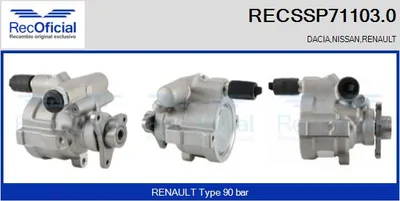 Hydraulic Pump, steering Renault LAGUNA I · Renault LAGUNA I Grandtour · Renault MEGANE I