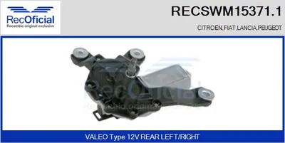 Wiper Motor Peugeot 807 · Citroën C8 · Lancia PHEDRA