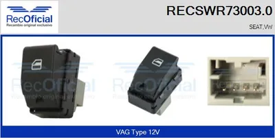 Switch, window regulator Vw FOX Hatchback