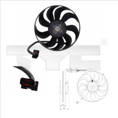 Fan, engine cooling Audi A3 · Audi TT · Audi TT Roadster