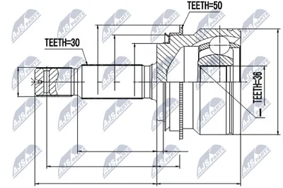 Joint Kit, drive shaft Mitsubishi PAJERO IV · Mitsubishi PAJERO IV Van