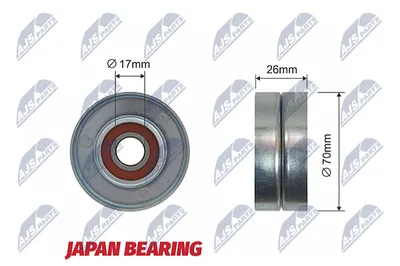 Tensioner Pulley, V-ribbed belt Chrysler VOYAGER IV · Jeep CHEROKEE