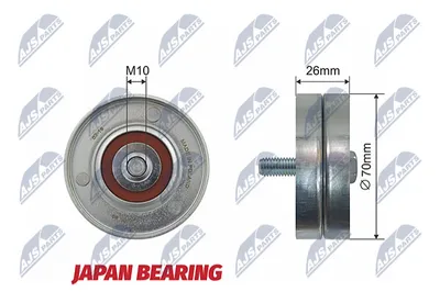 Deflection/Guide Pulley, V-ribbed belt Chrysler VOYAGER IV · Chrysler GRAND VOYAGER V · Jeep CHEROKEE