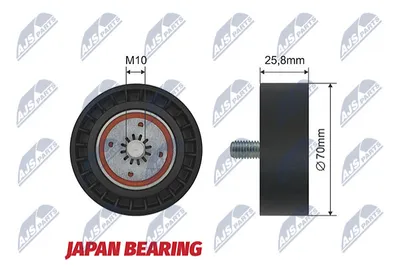Deflection/Guide Pulley, V-ribbed belt Ssangyong KORANDO · Ssangyong ACTYON SPORTS II · Ssangyong RODIUS II