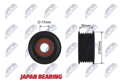 Deflection/Guide Pulley, V-ribbed belt Suzuki GRAND VITARA II