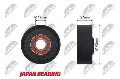 Tensioner Pulley, V-ribbed belt Toyota AVENSIS Saloon · Toyota AVENSIS Estate · Toyota AVENSIS