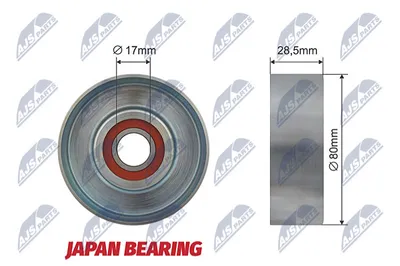 Deflection/Guide Pulley, V-ribbed belt Mitsubishi OUTLANDER I · Mitsubishi LANCER VII · Mitsubishi LANCER VII Estate