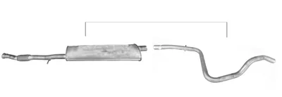 Centre Muffler Citroën NEMO Box Body/MPV · Citroën NEMO MPV · Peugeot BIPPER