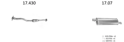 Exhaust System Opel ASTRA F Hatchback · Vauxhall ASTRA Mk III Hatchback · Vauxhall ASTRA Mk III Saloon