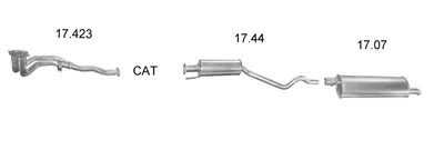 Exhaust System Opel ASTRA F Hatchback · Vauxhall ASTRA Mk III Estate · Vauxhall ASTRA Mk III Hatchback