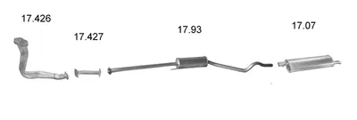 Exhaust System Opel ASTRA F Hatchback · Vauxhall ASTRA Mk III Hatchback