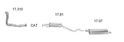 Exhaust System Opel ASTRA F Hatchback · Vauxhall ASTRA Mk III Hatchback · Vauxhall ASTRAVAN Mk III Estate Van