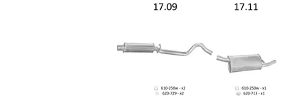 Exhaust System Opel CORSA A TR · Opel CORSA A Hatchback · Vauxhall NOVA Hatchback