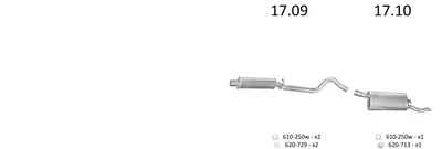 Exhaust System Opel CORSA A Hatchback · Vauxhall NOVA Hatchback · Vauxhall NOVA Saloon