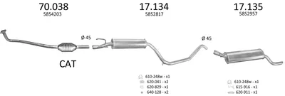 EDEX exhaust gas system 1223