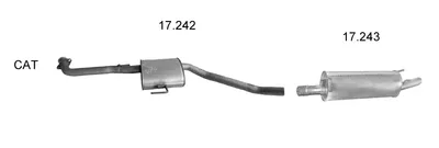 Exhaust System Opel OMEGA B Estate · Vauxhall OMEGA Estate