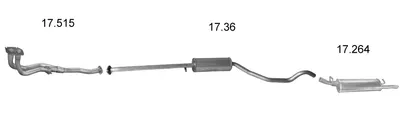 Exhaust System Opel VECTRA A Hatchback · Vauxhall CAVALIER Mk III Hatchback