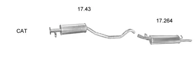Exhaust System Opel VECTRA A Hatchback · Vauxhall CAVALIER Mk III Hatchback