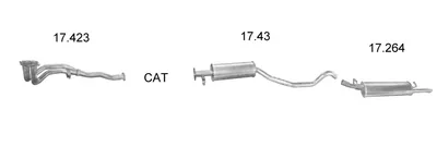 Exhaust System Opel VECTRA A Hatchback · Vauxhall CAVALIER Mk III Hatchback