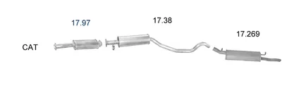 Exhaust System Opel VECTRA A · Opel VECTRA A Hatchback · Vauxhall CAVALIER Mk III Saloon