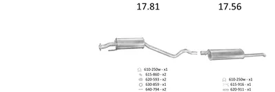 Exhaust System Opel ASTRA F Saloon · Vauxhall ASTRA Mk III Hatchback · Vauxhall ASTRA Mk III Saloon