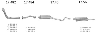 Exhaust System Opel KADETT E