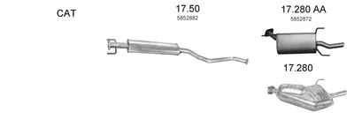 Exhaust System Opel VECTRA B Hatchback · Opel VECTRA B · Opel VECTRA B Estate