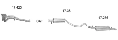 Exhaust System Opel VECTRA A Hatchback · Vauxhall CAVALIER Mk III Saloon · Vauxhall CAVALIER Mk III Hatchback