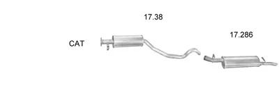 Exhaust System Opel VECTRA A Hatchback · Vauxhall CAVALIER Mk III Saloon · Vauxhall CAVALIER Mk III Hatchback