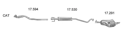Exhaust System Opel ASTRA G Hatchback
