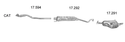 Exhaust System Opel ASTRA G Hatchback · Vauxhall ASTRA Mk IV Hatchback · Opel ASTRA G CLASSIC