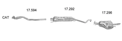Exhaust System Opel ASTRA G Saloon · Vauxhall ASTRA Mk IV Saloon · Opel ASTRA G CLASSIC Saloon