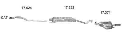 Exhaust System Opel ASTRA G Hatchback · Opel ASTRA G Coupe · Vauxhall ASTRA Mk IV Coupe